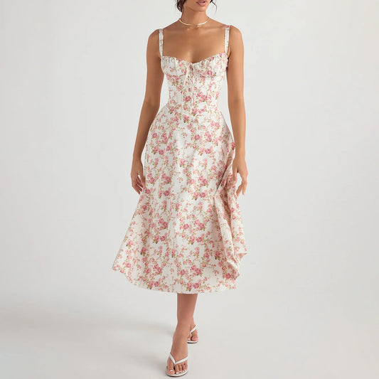 Belle™ - Floral Milkmaid Dress